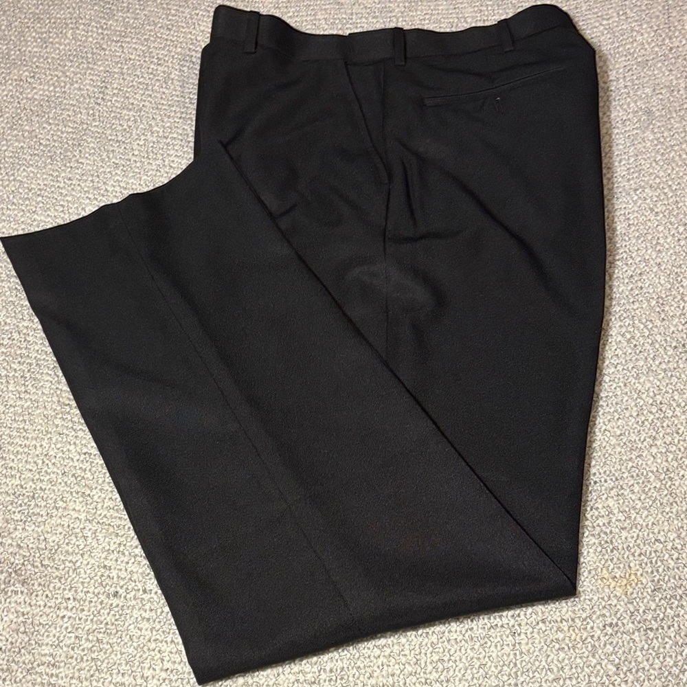 Puritan Black Men's Flat Front Slacks Dress Pants